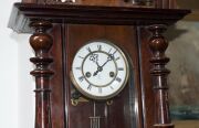GUSTAV BECKER spring driven Vienna regulator wall clock in walnut case, late 19th century, 97cm high - 4