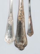 An impressive antique German silver cutlery set for 12 places with a comprehensive selection of serving utensils, made by BRUCHMAN, early 20th century, (157 pieces), 5900+ gram silver weight (not including pieces with filled handles) - 2