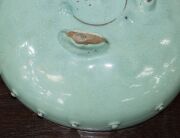 An antique Chinese bowl with turquoise glaze on three feet, in the Ming style, ​​​​​​​10cm high, 24cm diameter - 13