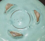 An antique Chinese bowl with turquoise glaze on three feet, in the Ming style, ​​​​​​​10cm high, 24cm diameter - 14