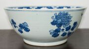 A Chinese blue and white porcelain bowl with birds and floral decoration, Qing Dynasty, 19th/20th century, 13cm high, 29cm diameter - 7