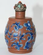 Ten assorted Chinese snuff bottles, housed in a fitted blue and yellow cloth covered box, ​​​​​​​the box 35cm wide - 11