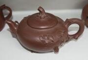 Xizheng ware group of eight assorted Chinese pottery teapots, ​​​​​​​the largest 11cm high - 3