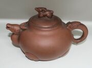Xizheng ware group of eight assorted Chinese pottery teapots, ​​​​​​​the largest 11cm high - 4