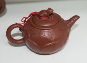 Xizheng ware group of eight assorted Chinese pottery teapots, ​​​​​​​the largest 11cm high - 5
