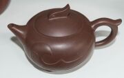 Xizheng ware group of eight assorted Chinese pottery teapots, ​​​​​​​the largest 11cm high - 7