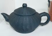 Xizheng ware group of seven assorted Chinese pottery teapots, together with 4 blue cups, (11 items) the largest 11cm high - 2