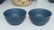 Xizheng ware group of seven assorted Chinese pottery teapots, together with 4 blue cups, (11 items) the largest 11cm high - 6