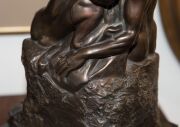 (after) AUGUSTE RODIN, "The Kiss", cast bronze statuette on ebonized plinth, ​​​​​​​32cm high - 8