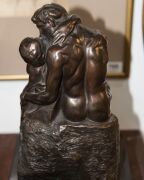 (after) AUGUSTE RODIN, "The Kiss", cast bronze statuette on ebonized plinth, ​​​​​​​32cm high - 9