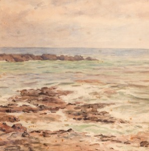 FREDERICK GEORGE (FRANK) REYNOLDS (1880-1932), (seascape), watercolour, signed lower left "F. Reynolds, 1920", 47 x 47cm, 71 x 68cm overall