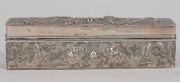 WANG HING & Co. Chinese export silver box with dragon decoration, 19th/20th century, stamped "W.H. 90" with seal mark, ​​​​​​​15cm wide, 193 grams - 6