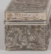 WANG HING & Co. Chinese export silver box with dragon decoration, 19th/20th century, stamped "W.H. 90" with seal mark, ​​​​​​​15cm wide, 193 grams - 7