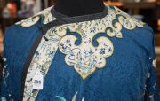 An antique Chinese blue silk robe, Qing Dynasty, 19th century, ​​​​​​​115cm long - 6