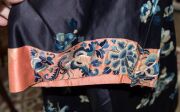 An antique Chinese blue silk robe with embroidered decoration,&nbsp;Qing Dynasty, 19th century, ​​​​​​​101cm long - 10