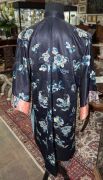 An antique Chinese blue silk robe with embroidered decoration,&nbsp;Qing Dynasty, 19th century, ​​​​​​​101cm long - 11
