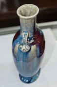 A Chinese red and lavender blue glazed stone ware vase, Qing dynasty 19cm high - 13