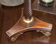 A Regency rosewood and beech wine table made in the Grecian style with ormolu mounts, circa 1820, 63cm high, 43cm diameter - 5