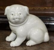 HIRADO ceramic puppy dog statue, Meiji period, late 19th century, ​11cm high, 12cm long - 2