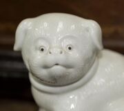 HIRADO ceramic puppy dog statue, Meiji period, late 19th century, ​11cm high, 12cm long - 3