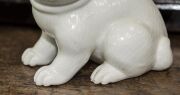 HIRADO ceramic puppy dog statue, Meiji period, late 19th century, ​11cm high, 12cm long - 4