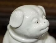 HIRADO ceramic puppy dog statue, Meiji period, late 19th century, ​11cm high, 12cm long - 11