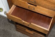 PARTRIDGE & COOPER antique oak tambour front office chest of nine drawers,&nbsp;early 20th century, 109cm high, 44cm wide,42cm deep - 4