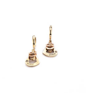 EARRINGS: 9ct two tone Italian earrings. 5.7 grams.