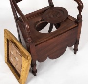 A Colonial Australian cedar spade back commode chair in the manner of Andrew Lenehan, Sydney origin, circa 1850s, 88cm high, 56cm across the arms - 2