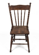 An antique Australian blackwood and kauri pine chair with waratah and flannel flower back, 19th20th century - 2