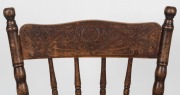 An antique Australian blackwood and kauri pine chair with waratah and flannel flower back, 19th20th century - 3