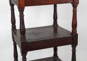 A rare Australian cedar four tier whatnot with ring turned columns, circa 1850s, 130cm high, 51cm wide, 45cm deep - 2