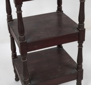 A rare Australian cedar four tier whatnot with ring turned columns, circa 1850s, 130cm high, 51cm wide, 45cm deep - 3