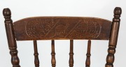 An antique Australian blackwood and kauri pine kangaroo back dining chair - 2