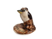 GRACE SECCOMBE pottery kookaburra statue titled "Taronga Zoo", 5.5cm high