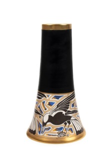 JESSE SIMPSON "Magpie Vase", designed in 1917, limited edition, authorised reproduction, National Gallery of Australia, 26cm high