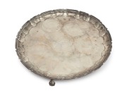 WILLIAM KERR of Sydney, Australian silver salver, 20th century, stamped "W. KERR, 925, SYDNEY", 27cm diameter, 585 grams