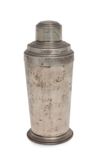 W.J. SANDERS of Sydney, Australian Art Deco silver cocktail shaker, circa 1930, stamped "W.J. SANDERS, SYDNEY, 925", 21cm high, 492 grams