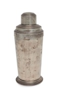 W.J. SANDERS of Sydney, Australian Art Deco silver cocktail shaker, circa 1930, stamped "W.J. SANDERS, SYDNEY, 925", ​​​​​​​21cm high, 492 grams