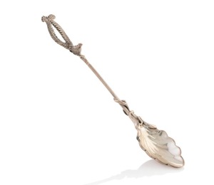 BRIAN EGGLETON "Memorial Spoon. Presented to members of the Silver Society of Australia in 2015 as part of the bequest made to the Society by the late Brian Eggleton. Made by Trevor Platt of Libucha & Platt, Silversmiths, Queensland, limited production of