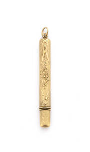 PENCIL: Gold Art Nouveau style pencil. Boxed.