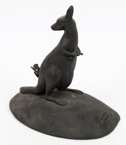 GERRY WEDD "Kanguru" pottery sculpture, titled on base, incised "Wedd, 2013", 18cm high