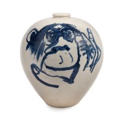 BRETT WHITELEY hand-painted pottery vase thrown by DEREK SMITH, impressed mark "Derek Smith, Blackfriars Pottery", ​​​​​​​24cm high - 2