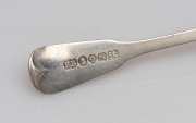 ROBERT BROAD rare Colonial Australian silver spoon with engraved monogram, circa 1835, stamped "R.B." with monarch, leopard's head, W, and lion passant, 14.5cm long, 30 grams. - 2