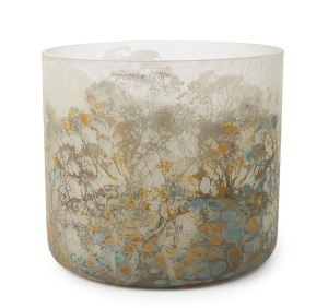HOLLY GRACE "Thredbo Valley I" stunning Australian cameo art glass vase, engraved "Holly Grace, 2012, Thredbo Valley, 1/3", 28cm high, 31cm diameter"