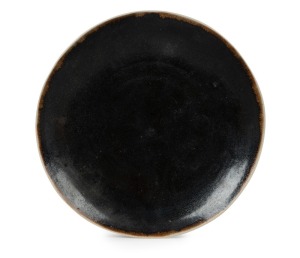 LUCIE RIE & HANS COPER brown earthenware dish, stamped with both of the artist's monograms, 18.5cm diameter