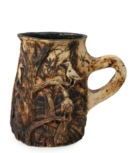 PHILIP DAVEY "Ceramic Jug After Bird Landscape, 2015", incised "Philip Davey", bearing Australia Galleries label to the base, 26cm high, 29cm wide