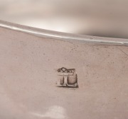 An 18th century CHANNEL ISLANDS silver christening cup by JACQUES LIMBOUR of Jersey, circa 1775, engraved "E.L.B.", 4.2cm high, 15cm wide, 126 grams - 3