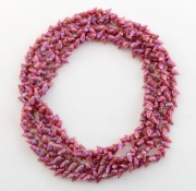 A vintage pink&nbsp;maireener (mariner) shell bead necklace, ​​​​​​​130cm long