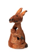 PETER COOLEY Marsupial II pottery kangaroo, signed "Cooley, 2015", 23cm high